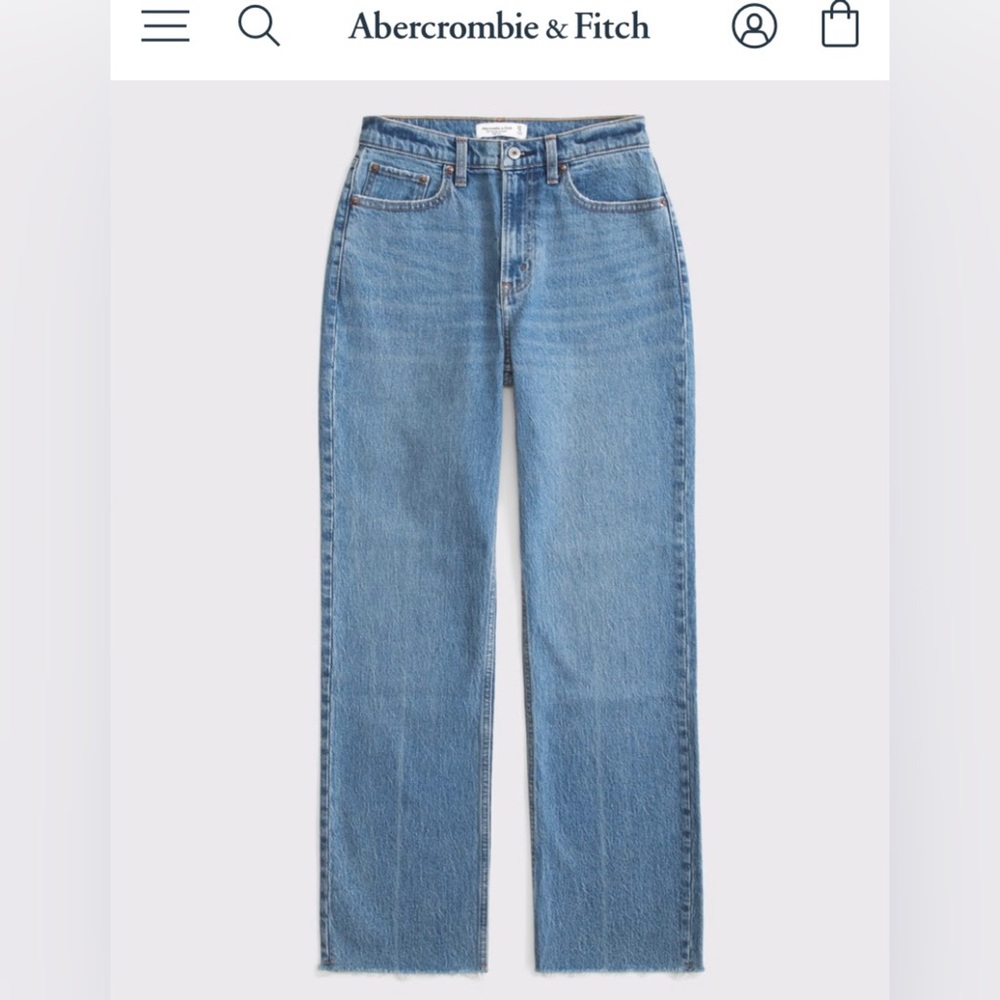 Abercrombie & Fitch Jeans Women’s 6/28 Blue Denim Curve Love Y2K 90s Preppy